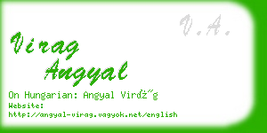 virag angyal business card